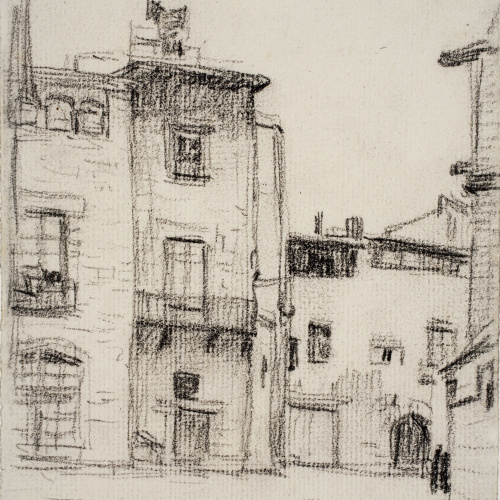 image for: Dionís Baixeras - Carrer de la Pietat. Cases dels canonges - Cap a 1908