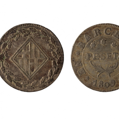 image for: Ocupació francesa - 1 pesseta - 1809