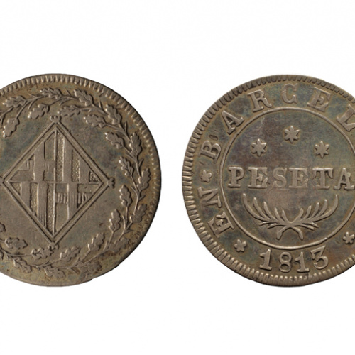 image for: Ocupació francesa - 1 pesseta - 1813