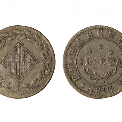 image for: Ocupació francesa - 1 pesseta - 1813