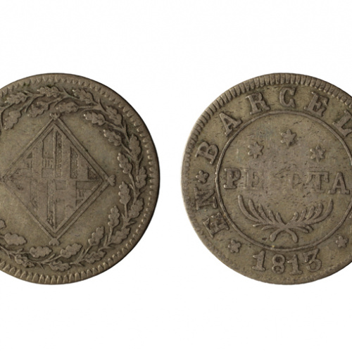image for: Ocupació francesa - 1 pesseta - 1813