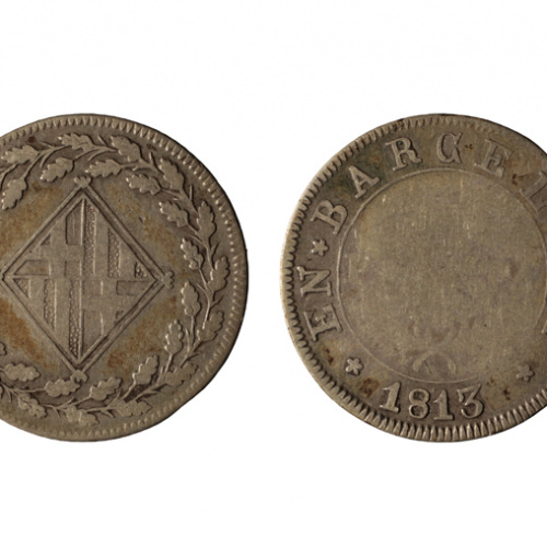 Ocupació francesa - 1 pesseta - 1813 image for: Ocupació francesa - 1 pesseta - 1813