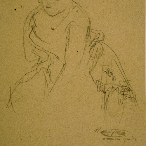 image for: Ramon Martí i Alsina - Estudi per al quadre ««La Companyia de Santa Bàrbara»» - Cap a 1891