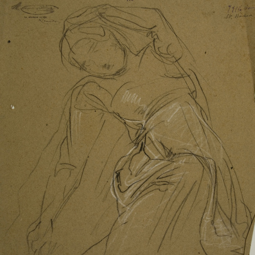 image for: Ramon Martí i Alsina - Estudi per al quadre ««La Companyia de Santa Bàrbara»» - Cap a 1891