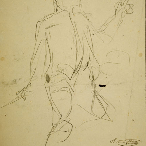 image for: Ramon Martí i Alsina - Estudi per al quadre ««La Companyia de Santa Bàrbara»» - Cap a 1891