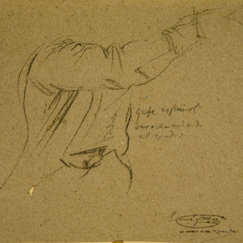 image for: Ramon Martí i Alsina - Estudi de figura per al quadre &quot;El gran dia de Girona&quot; - Cap a 1863-1864