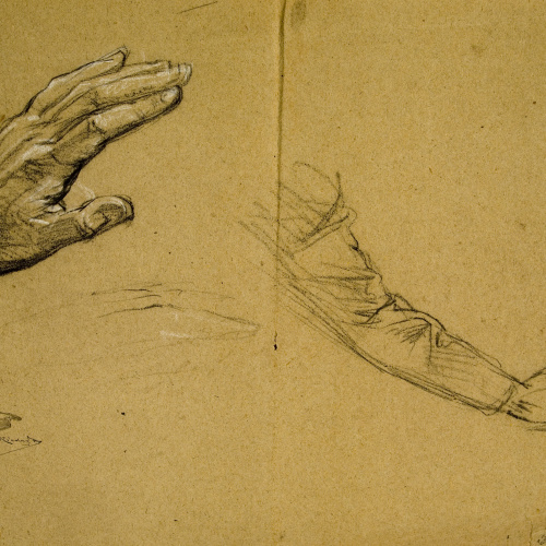 image for: Ramon Martí i Alsina - Apunts de mà i braç - Cap a 1860-1865