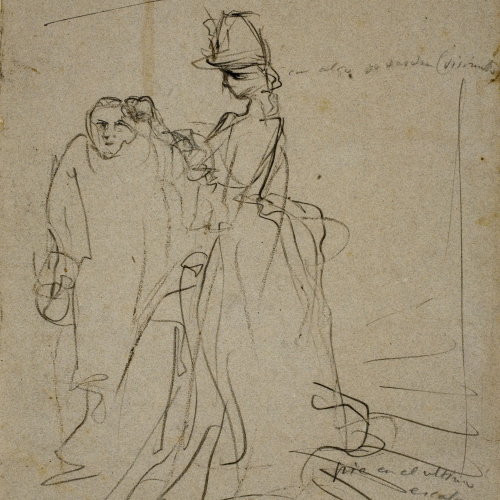 image for: Ramon Martí i Alsina - Dues figures - Cap a 1870-1880