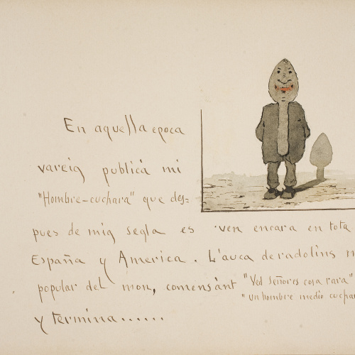 image for: Modest Urgell - El hombre cuchara (anvers) / El «casero» (revers) - 1918