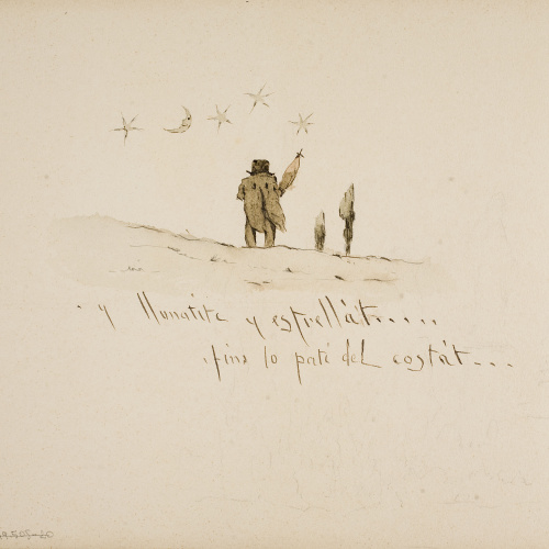 image for: Modest Urgell - El hombre cuchara (anvers) / El «casero» (revers) - 1918 [1]