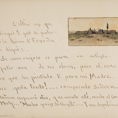 image for: Modest Urgell - L&#039;any MDCCCLXX en deyam Acadèmics - avuy&#039;n diem burrus... (anvers) / Cementiri (revers) - 1918 [1]