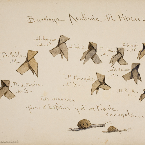 image for: Modest Urgell - El hombre cuchara (anvers) / Barcelona Acadèmia del MDCCCLXX (revers) - 1918 [1]