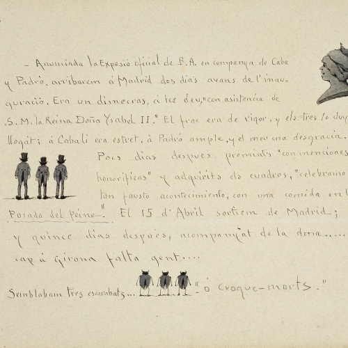 image for: Modest Urgell - «Anunciada la Exposicio oficial de B. A., en companya de Caba y Padró…» - Cap a 1918