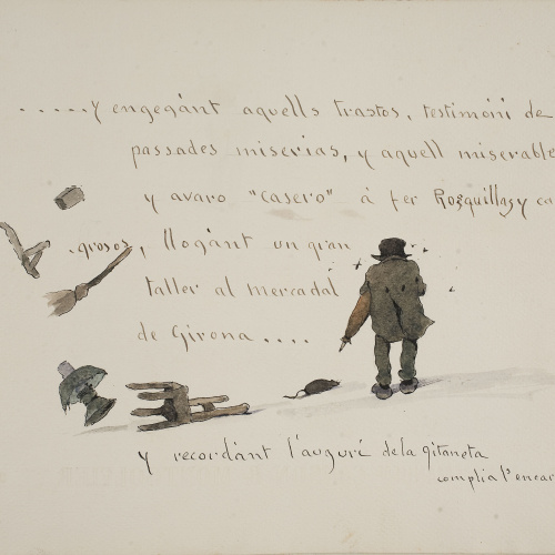 image for: Modest Urgell - El «casero» (anvers) / El «casero» (revers) - Cap a 1918