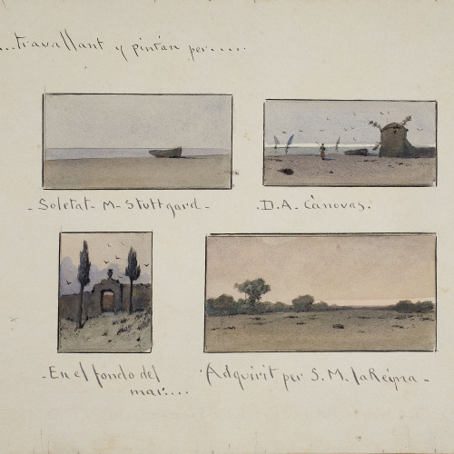 image for: Modest Urgell - ...Travallant y pintán per... (anvers) / El «casero» (revers) - Cap a 1918