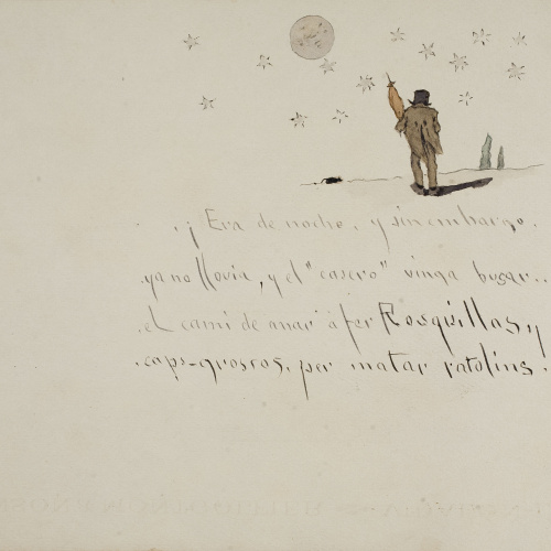 image for: Modest Urgell - ...Travallant y pintán per... (anvers) / El «casero» (revers) - Cap a 1918 [1]