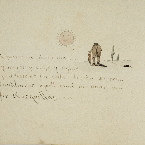 image for: Modest Urgell - Quadres de l&#039;artista (anvers) / El «casero» (revers) - Cap a 1918 [1]