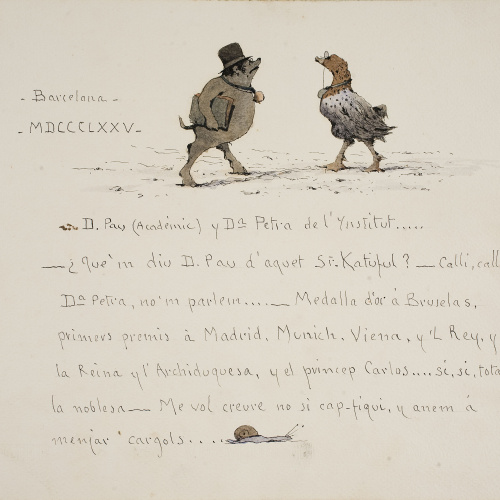 image for: Modest Urgell - D. Pau (acadèmic) y Dª Petra de l&#039;Ynstitut... - Cap a 1918