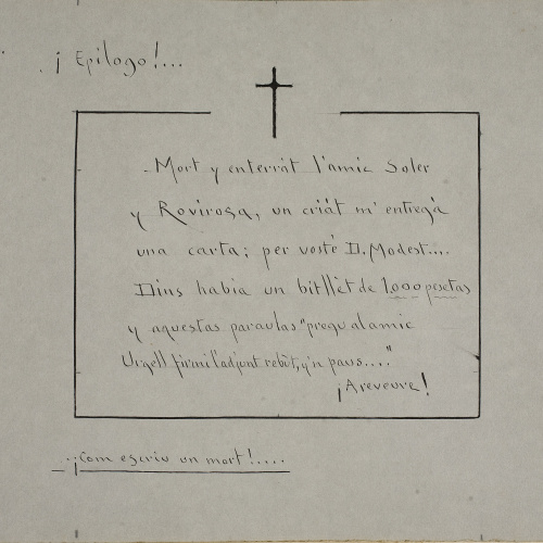 image for: Modest Urgell - ¡Epilogo! (anvers) / Académics del any 70 (revers) - Cap a 1918