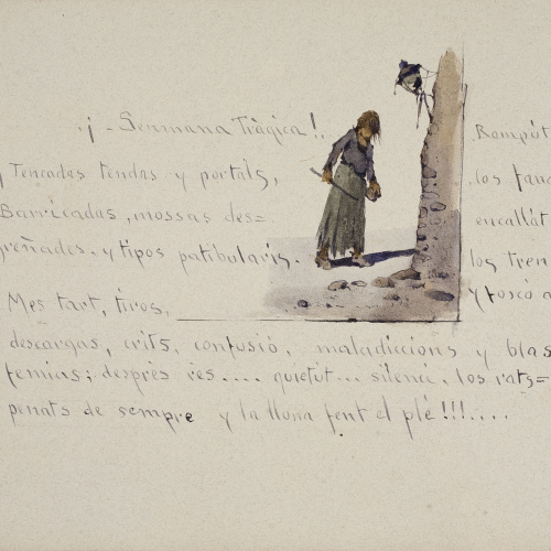 image for: Modest Urgell - Condemnáts á morir penjats... (anvers) / ¡Senmana Tràgica! (revers) - Cap a 1918 [1]