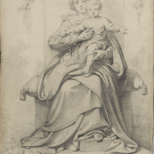 Claudi Lorenzale - Mare de Déu amb el Nen - Cap a 1850-1870 image for: Claudi Lorenzale - Mare de Déu amb el Nen - Cap a 1850-1870