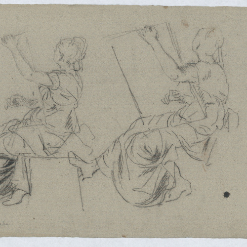 image for: Antoni Caba - Estudi de figures al·legòriques per a la pintura «La Pau» - Cap a 1876