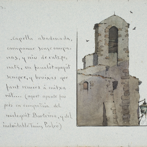 Modest Urgell - Campanar de Parlavà - Cap a 1918 image for: Modest Urgell - Campanar de Parlavà - Cap a 1918