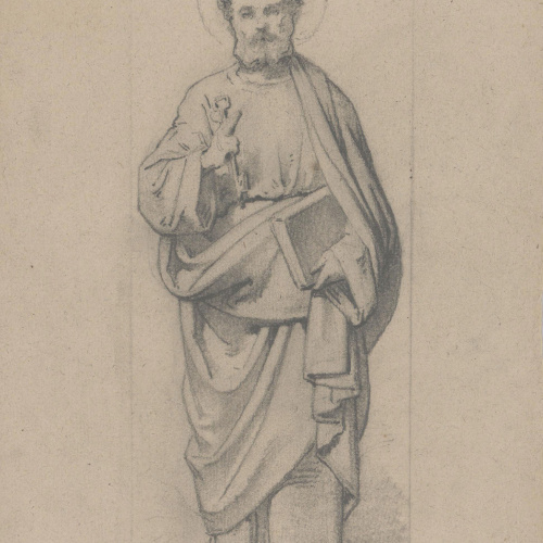 Claudi Lorenzale - Sant Pere - Cap a 1850-1870 image for: Claudi Lorenzale - Sant Pere - Cap a 1850-1870