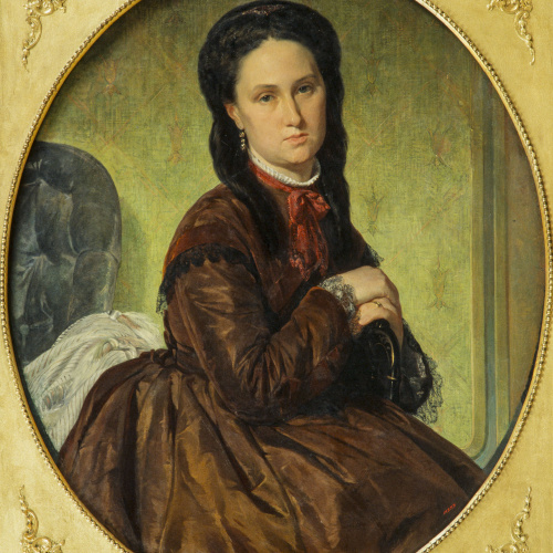 image for: Joan Vicens - Retrat de Carlota Fonsdeviela, dona de l&#039;artista - Cap a 1870