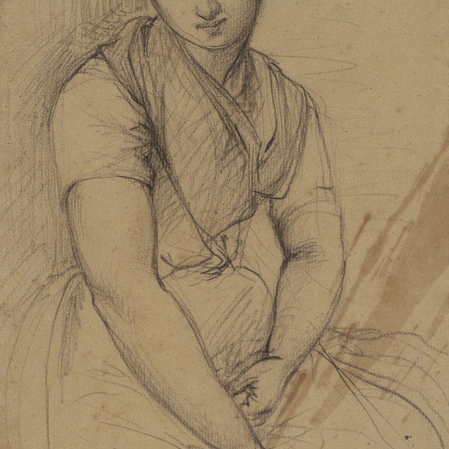 image for: Ramon Martí i Alsina - Noia pensativa - Cap a 1855-1860