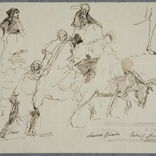 image for: Eduardo Rosales - Estudi per al quadre «Camí de Panticosa» - Cap a 1868