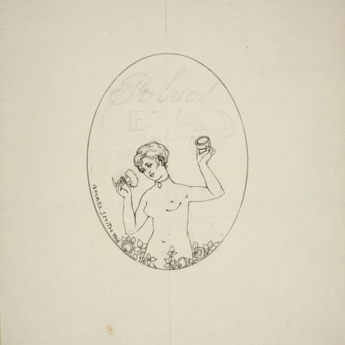 image for: Ismael Smith - Projecte d&#039;anunci per a «Polvos Eva» - 1915