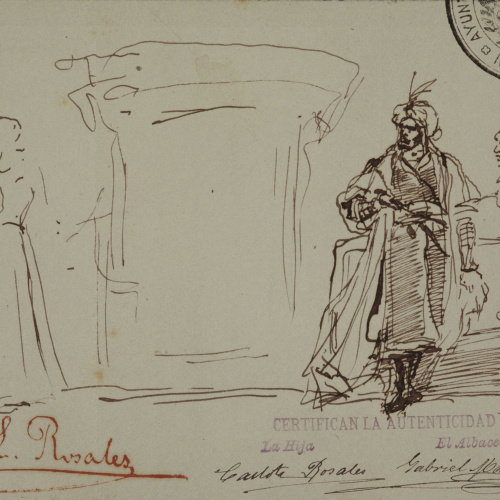 image for: Eduardo Rosales - Escena d&#039;«Otel·lo» - Cap a 1872