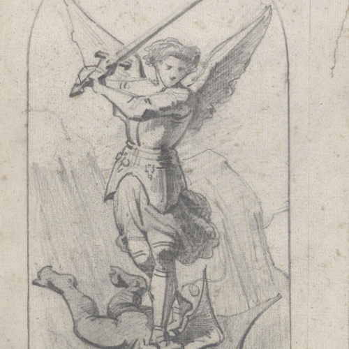 Claudi Lorenzale - Sant Miquel - Cap a 1850-1870 image for: Claudi Lorenzale - Sant Miquel - Cap a 1850-1870