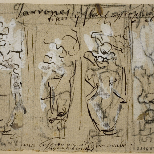 image for: Ramon Martí i Alsina - Estudi de quatre gerros amb flors - Cap a 1860-1870