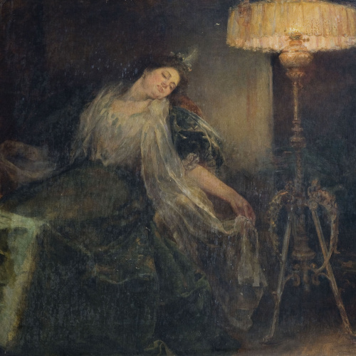 image for: José Garnelo - Dona adormida - Cap a 1895-1899