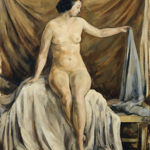 image for: Joan Serra - Dona nua asseguda - Cap a 1924