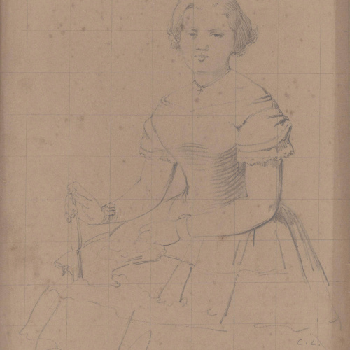 image for: Claudi Lorenzale - Retrat de noia - Cap a 1860-1880