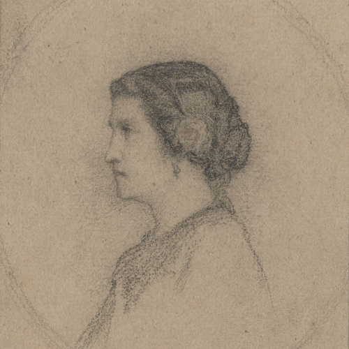 image for: Francesc Torras - Retrat d&#039;una dona - Cap a 1855-1870