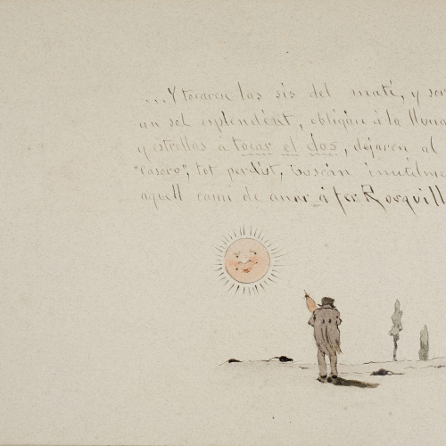 image for: Modest Urgell - Quadres de l&#039;artista (anvers) / El «casero» (revers) - Cap a 1918 [1]