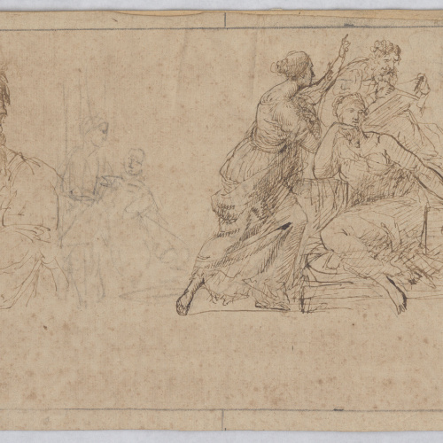 image for: Josep Bernat Flaugier - Rapte d&#039;Europa i figura masculina - Cap a 1800-1812