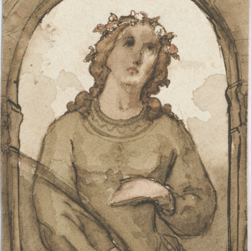 Francesc Torras - Santa Clotilde - Cap a 1860-1870 image for: Francesc Torras - Santa Clotilde - Cap a 1860-1870