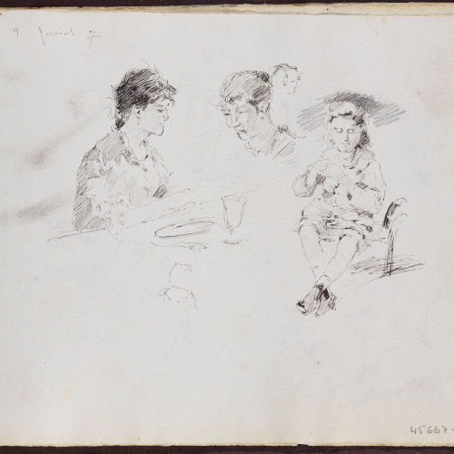 image for: Alexandre de Riquer - Apunts de dones - 1878
