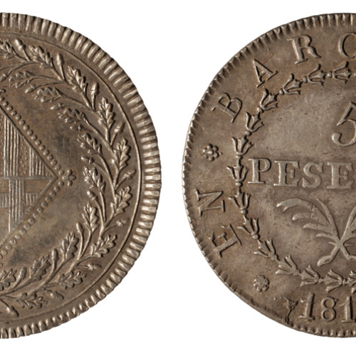 image for: Ocupació francesa - 5 pessetes - 1812