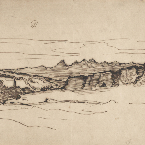 Eduardo Rosales - Paisatge - Cap a 1870 image for: Eduardo Rosales - Paisatge - Cap a 1870