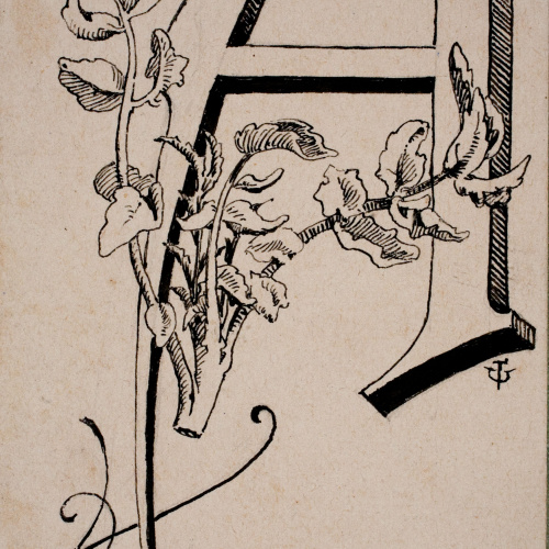 image for: Apel·les Mestres - Lletra A i ornamentació - 1892