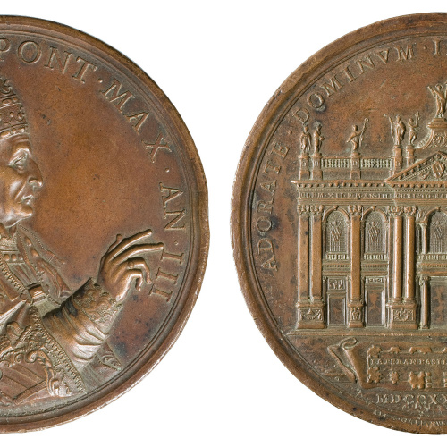 image for: Ottone Hamerani - Climent XII i l&#039;inici de les obres de la façana de Sant Joan de Letrán - 1733