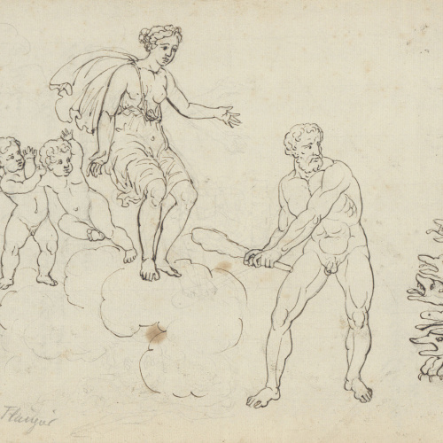 image for: Josep Bernat Flaugier - Hèrcules, assistit per Minerva, ataca la hidra de Lerna - Cap a 1800-1812