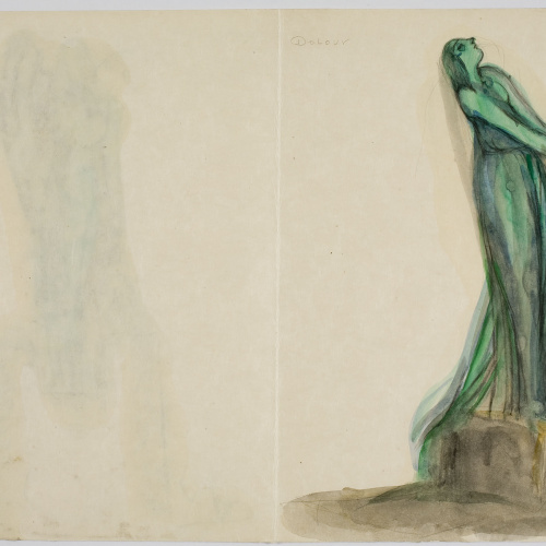 image for: Ismael Smith - Projecte escultòric «Sentiment» (anvers) / Projecte escultòric «Dolor» (revers) - Cap a 1922-1924 [1]