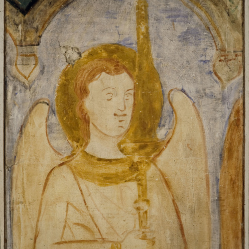 image for: Joan Vallhonrat - Reproducció de les pintures de Sant Cugat del Vallès. Àngel portador d&#039;un ciri - 1912